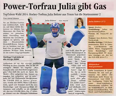 Power-Torfrau Julia gibt Gas